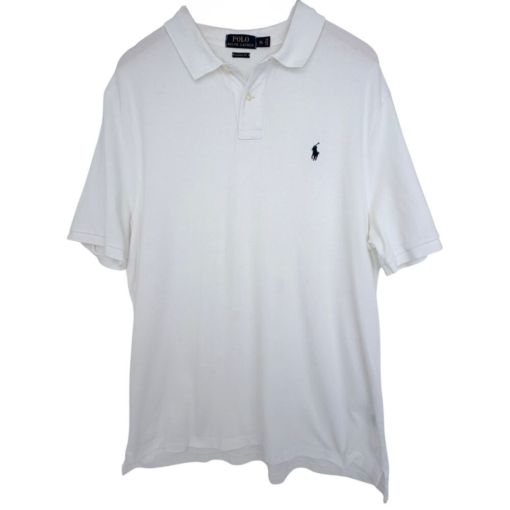 Polo Ralph Lauren Polo Shirt Mens XL White Classic Fit Pony Logo